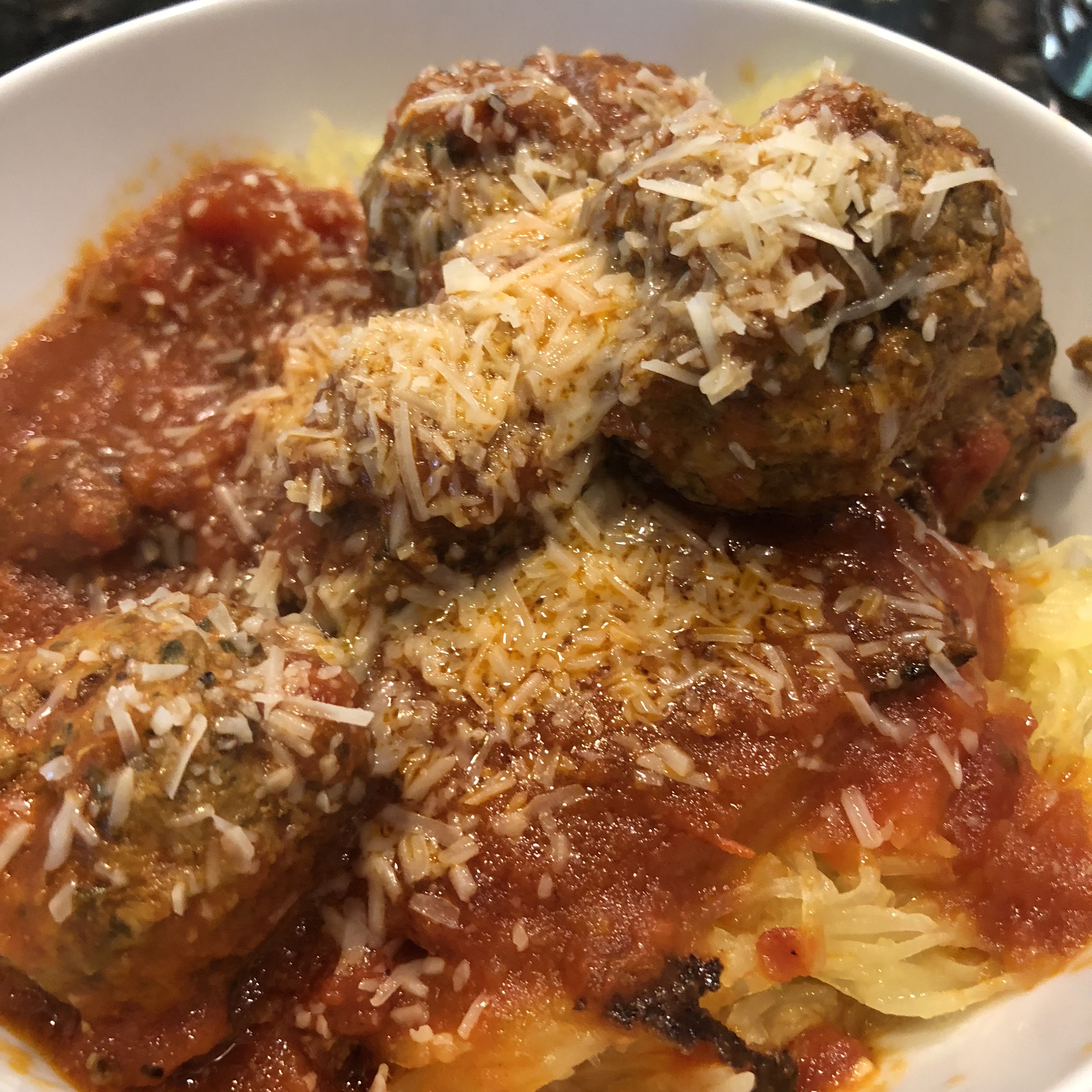 Low Carb Spaghetti and Meatballs, Keto Recipe, Keto Spaghetti and Meatballs, Lowcarb Recipe, LowCarb Mediterranean Meatballs, Grain Free, Sugar Free, The Simplicity of Wellness, Amy White Nutritionist