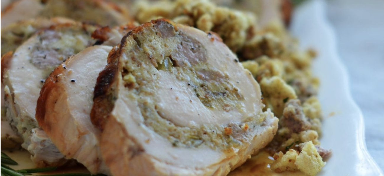 Rolled Stuffed Turkey Breast from Once Upon a Chef